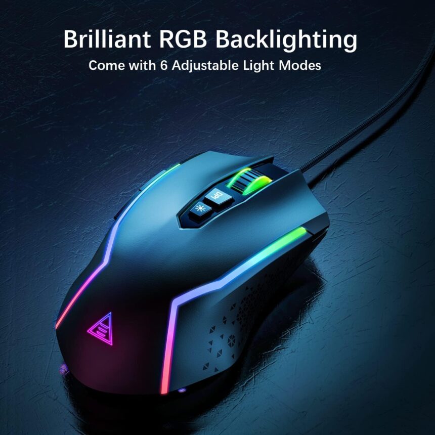 EKSA Gaming Mouse – Wired Ergonomic Gaming Mice with 7 Programmable ...